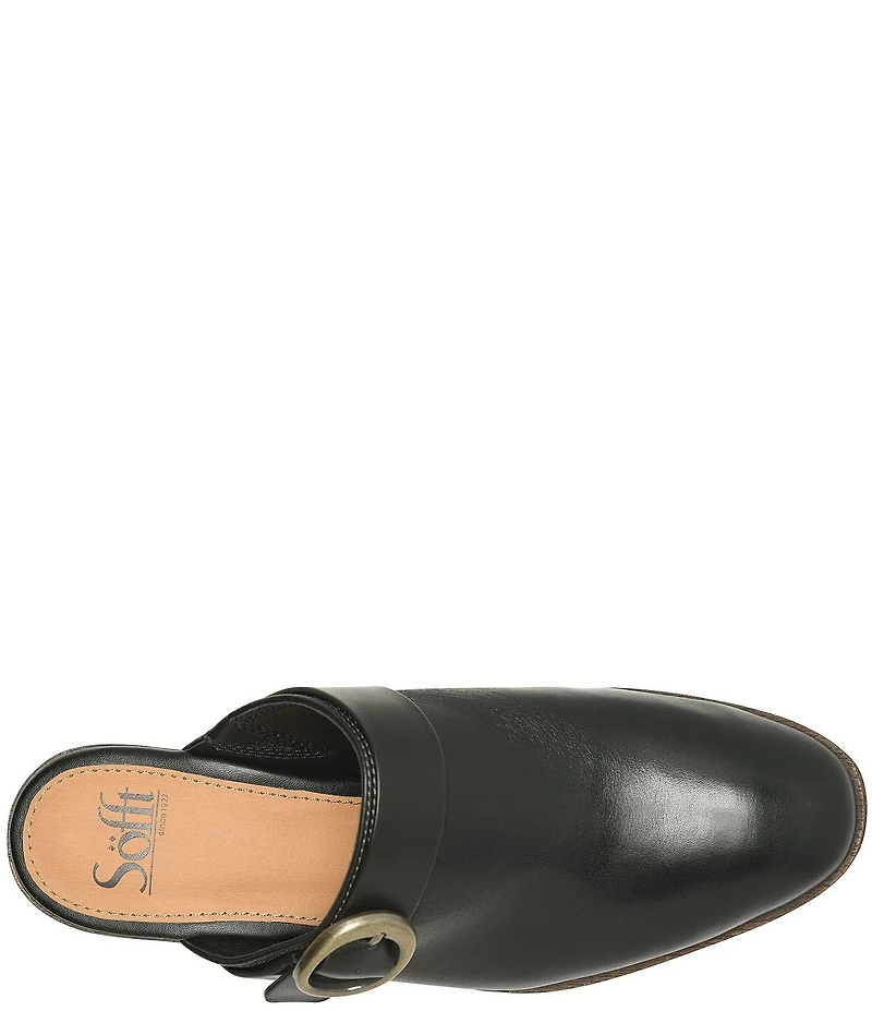 Sofft Giovanna Leather Buckle Strap Clogs