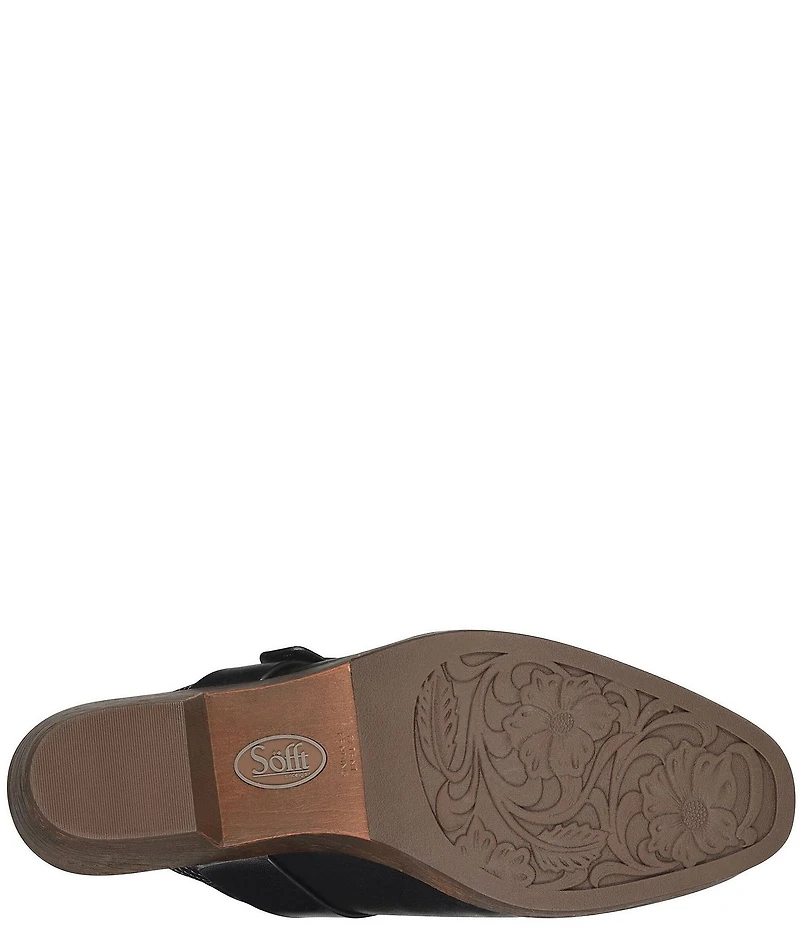 Sofft Giovanna Leather Buckle Strap Clogs