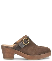 Sofft Giovanna Suede Buckle Clog