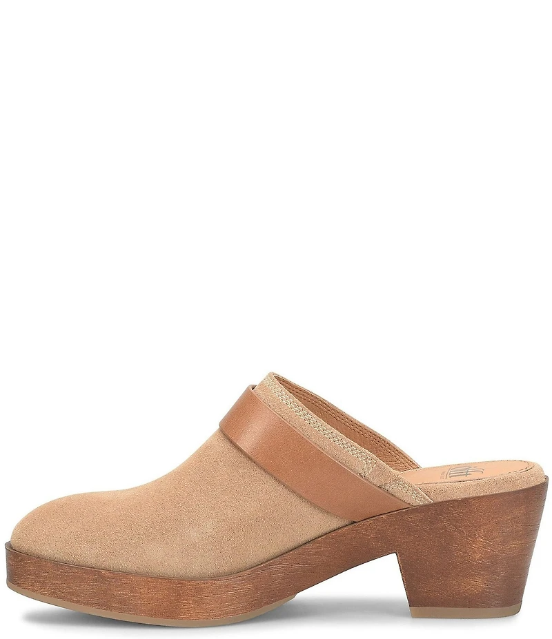 Sofft Giovanna Suede Buckle Clog