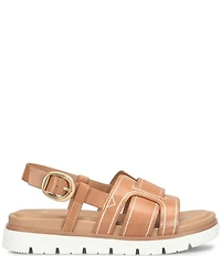 Sofft Goldie Leather Woven Strap Platform Sandals