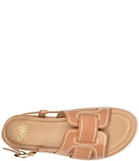 Sofft Goldie Leather Woven Strap Platform Sandals