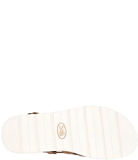 Sofft Goldie Leather Woven Strap Platform Sandals