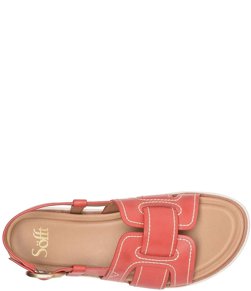 Sofft Goldie Leather Woven Strap Platform Sandals