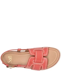 Sofft Goldie Leather Woven Strap Platform Sandals