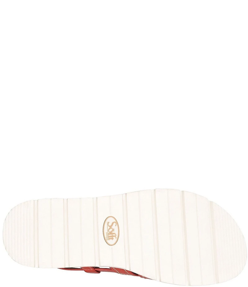 Sofft Goldie Leather Woven Strap Platform Sandals