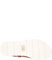 Sofft Goldie Leather Woven Strap Platform Sandals