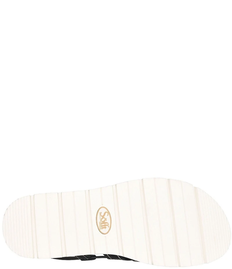 Sofft Goldie Leather Woven Strap Platform Sandals