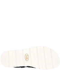 Sofft Goldie Leather Woven Strap Platform Sandals