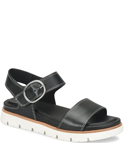 Sofft Gweneth Leather Ankle Strap Sandals