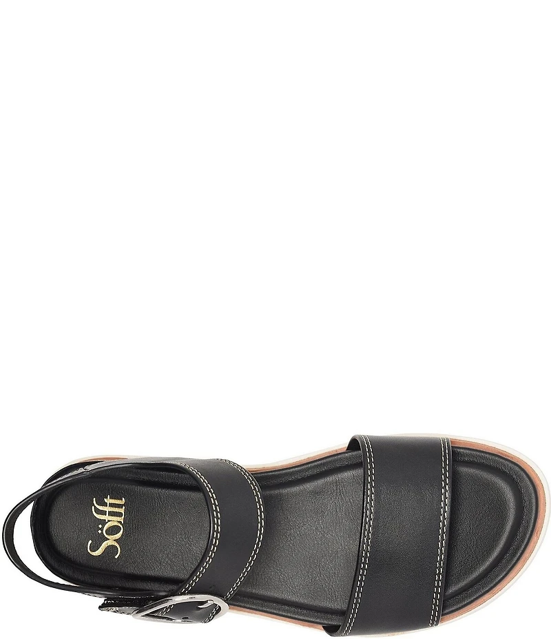 Sofft Gweneth Leather Ankle Strap Sandals