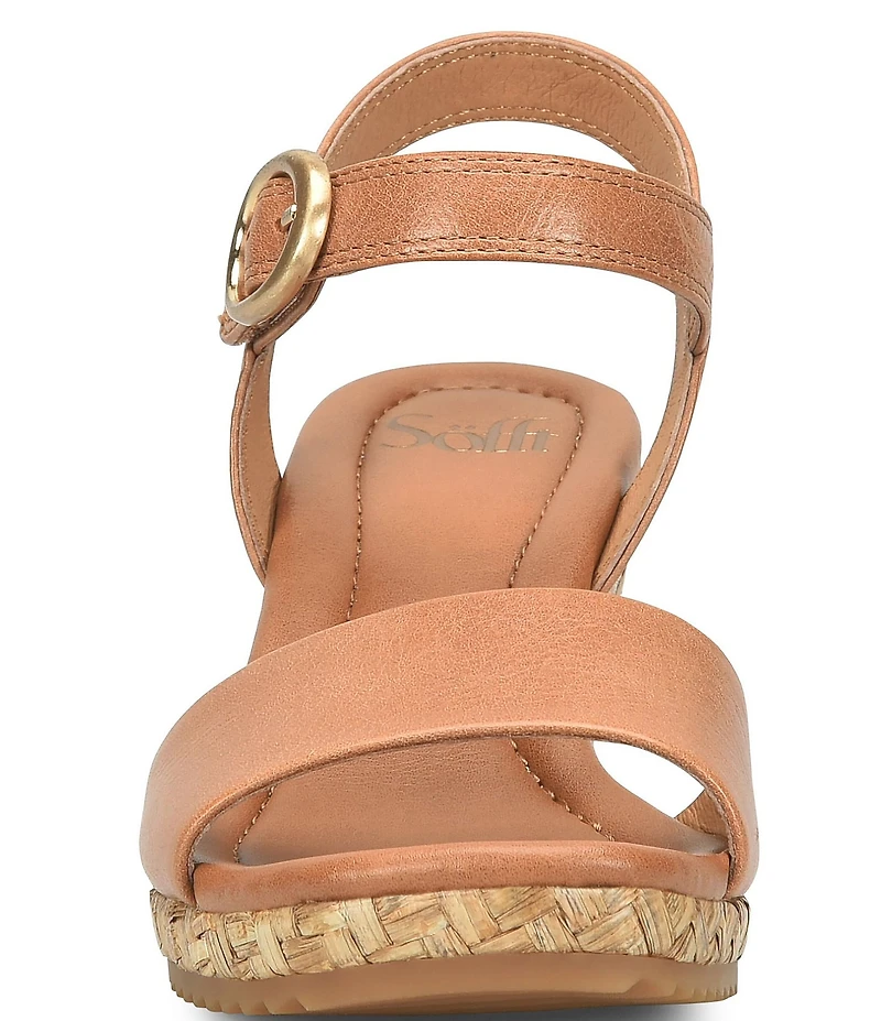 Sofft Inez Leather Wedge Wrapped Sandals