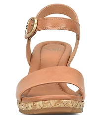 Sofft Inez Leather Wedge Wrapped Sandals