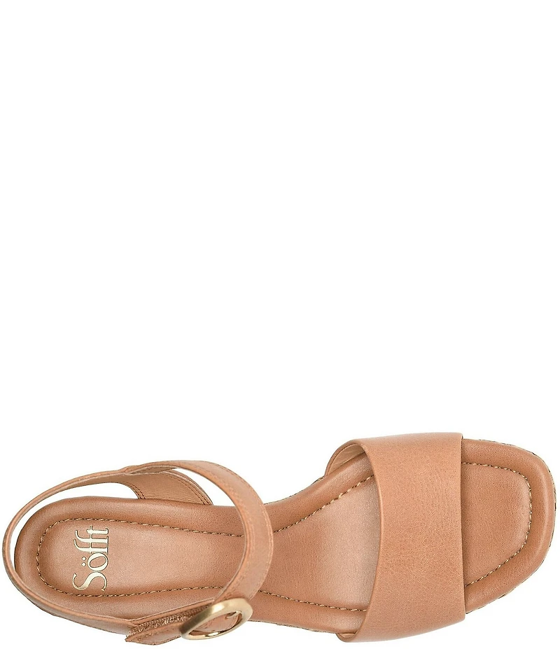 Sofft Inez Leather Wedge Wrapped Sandals