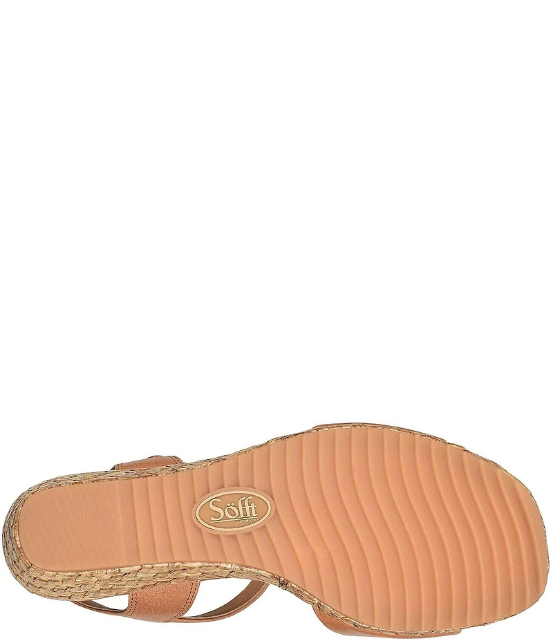 Sofft Inez Leather Wedge Wrapped Sandals