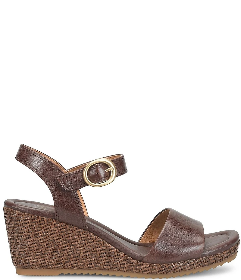 Sofft Inez Leather Wedge Wrapped Sandals