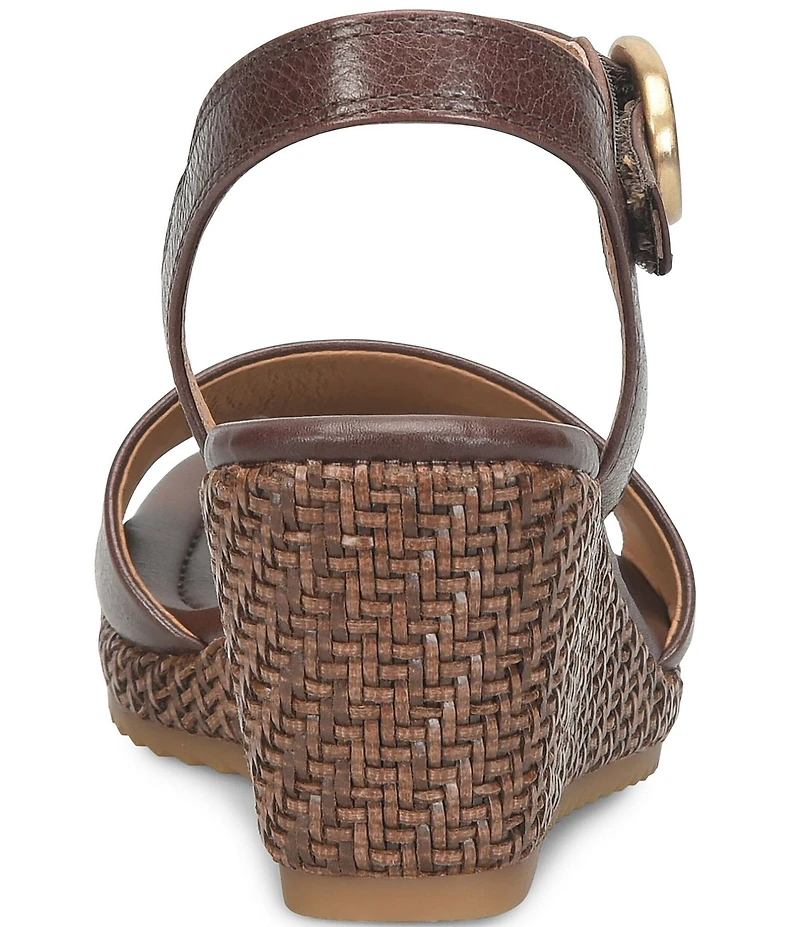 Sofft Inez Leather Wedge Wrapped Sandals