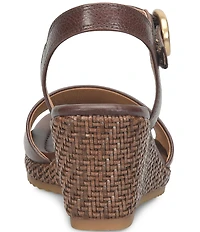 Sofft Inez Leather Wedge Wrapped Sandals