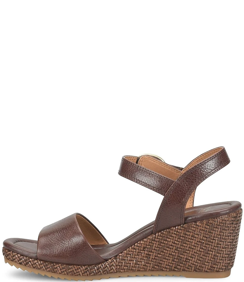 Sofft Inez Leather Wedge Wrapped Sandals