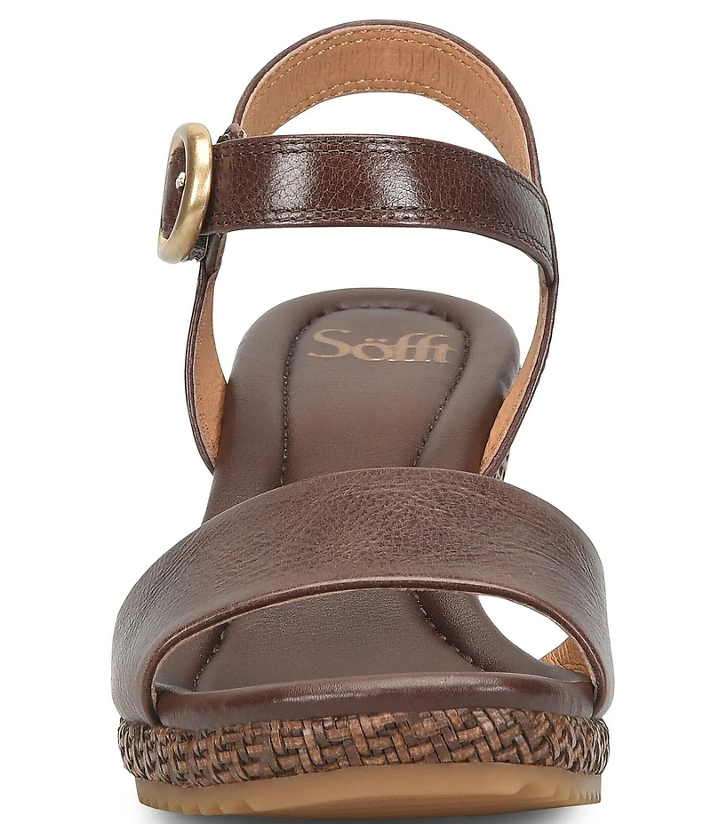 Sofft Inez Leather Wedge Wrapped Sandals
