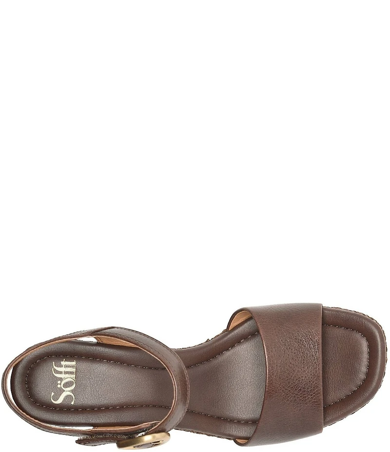 Sofft Inez Leather Wedge Wrapped Sandals
