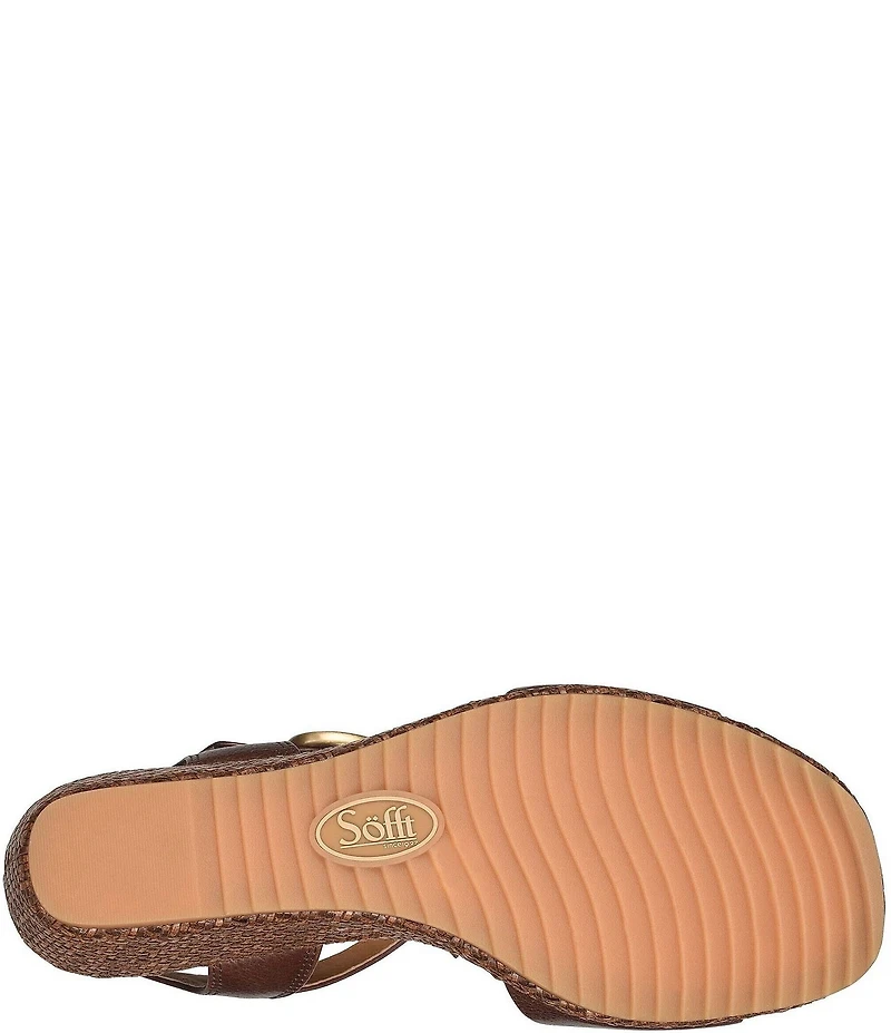 Sofft Inez Leather Wedge Wrapped Sandals