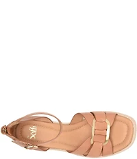 Sofft Ivy Leather Platform Espadrille Wedge Sandals