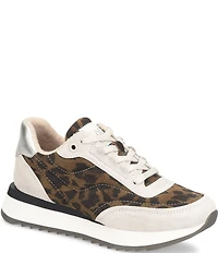 Sofft Jacklyn Leopard Suede Retro Sneakers