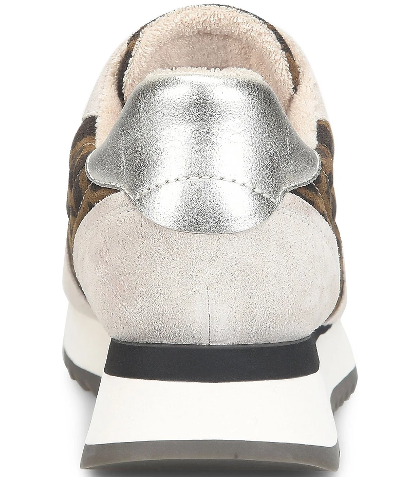 Sofft Jacklyn Leopard Suede Retro Sneakers