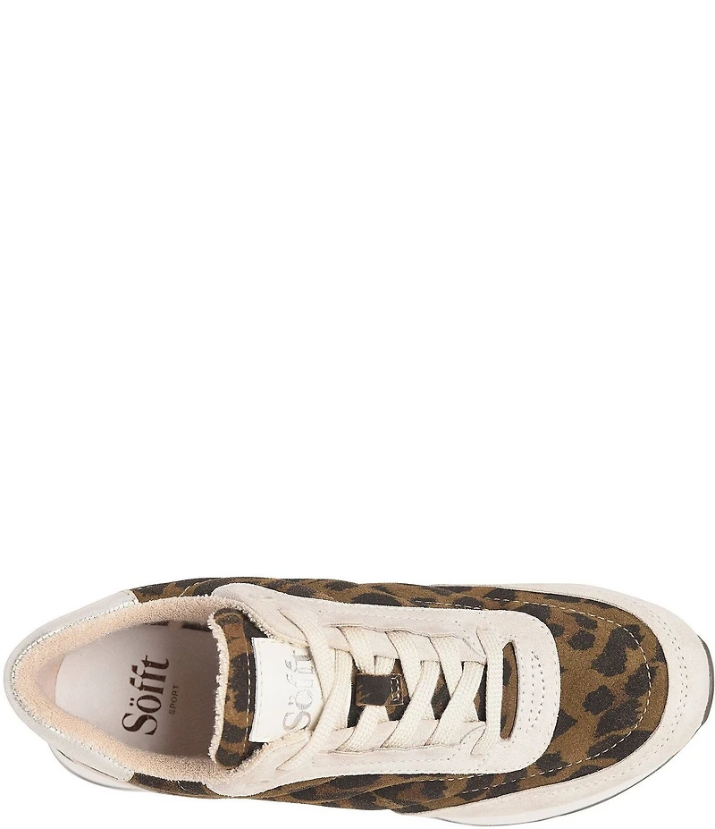 Sofft Jacklyn Leopard Suede Retro Sneakers