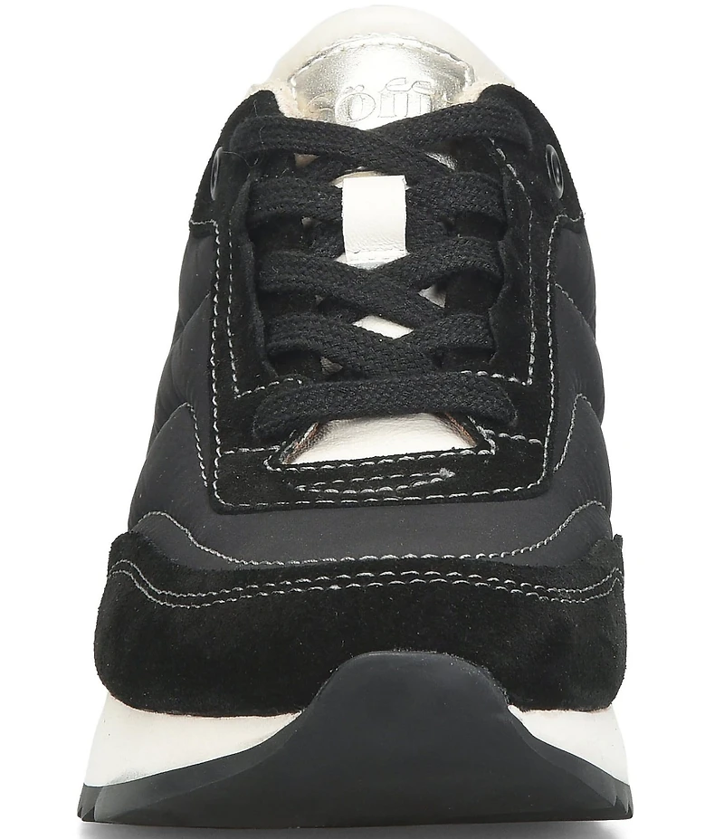 Sofft Jacklyn Suede and Nylon Retro Sneakers