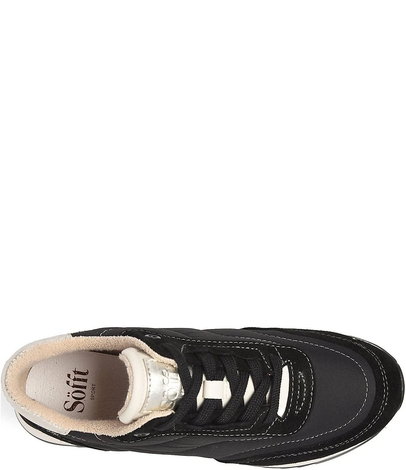 Sofft Jacklyn Suede and Nylon Retro Sneakers