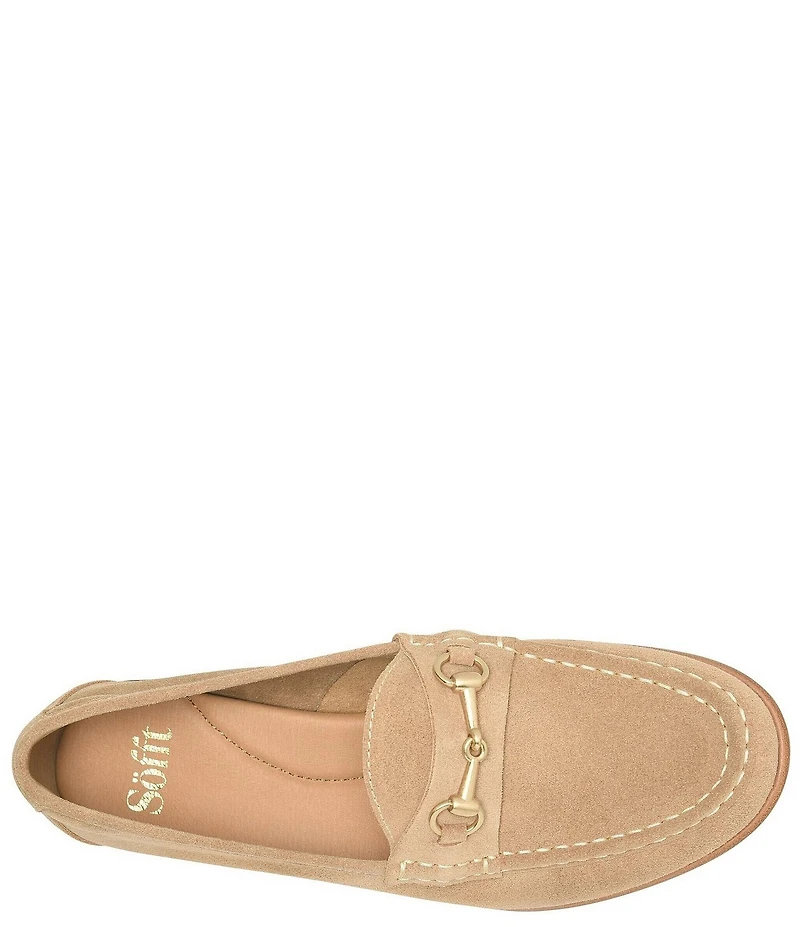 Sofft Jennifer Suede Bit Buckle Loafers