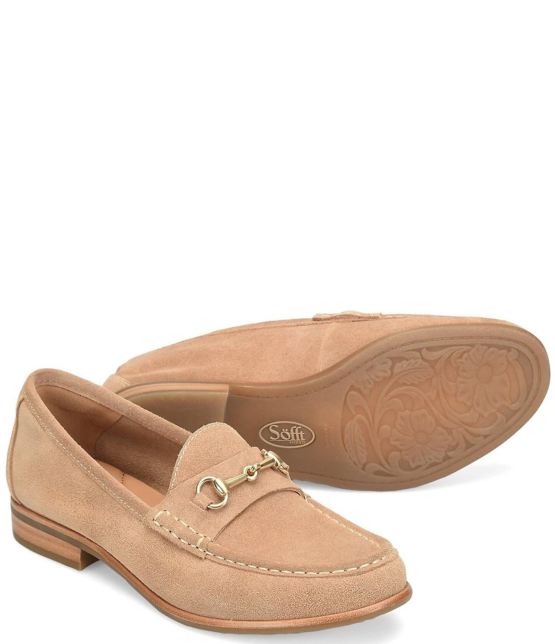 Sofft Jennifer Suede Bit Buckle Loafers