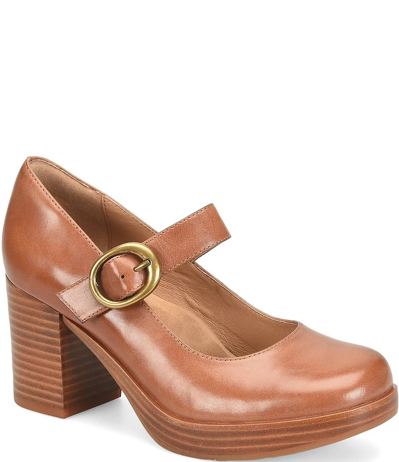 Sofft Kathleen Leather Mary Jane Platform Pumps