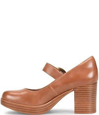 Sofft Kathleen Leather Mary Jane Platform Pumps