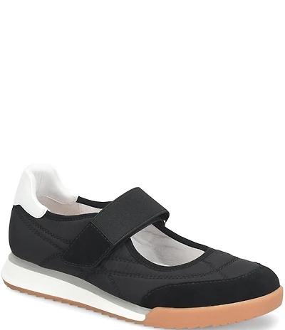 Sofft Kelly Suede and Nylon Retro Mary Jane Sneakers
