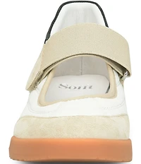 Sofft Kelly Suede and Nylon Retro Mary Jane Sneakers