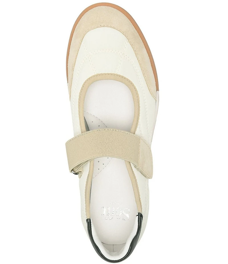 Sofft Kelly Suede and Nylon Retro Mary Jane Sneakers