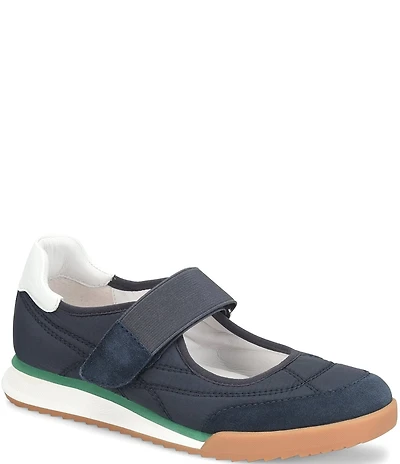 Sofft Kelly Suede and Nylon Retro Mary Jane Sneakers
