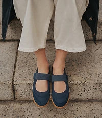 Sofft Kelly Suede and Nylon Retro Mary Jane Sneakers