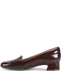 Sofft Lavender Crinkle Patent Leather Moc Toe Loafer Pumps
