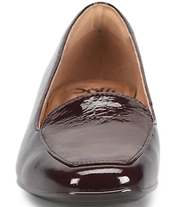 Sofft Lavender Crinkle Patent Leather Moc Toe Loafer Pumps