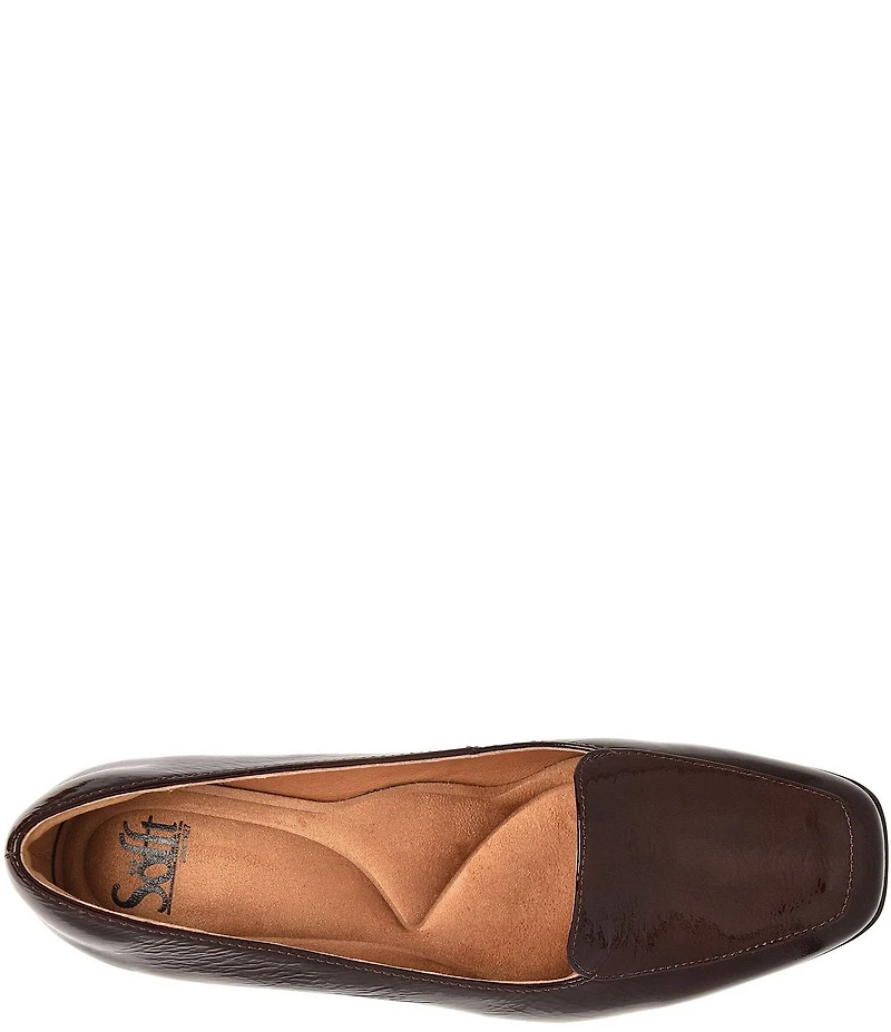Sofft Lavender Crinkle Patent Leather Moc Toe Loafer Pumps