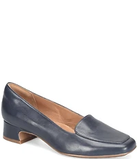 Sofft Lavender Leather Moc Toe Loafer Pumps