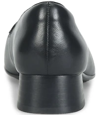 Sofft Lavender Leather Moc Toe Loafer Pumps