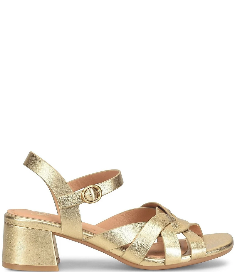 Sofft Lindsey Leather Block Heel Sandals