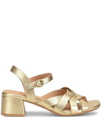 Sofft Lindsey Leather Block Heel Sandals