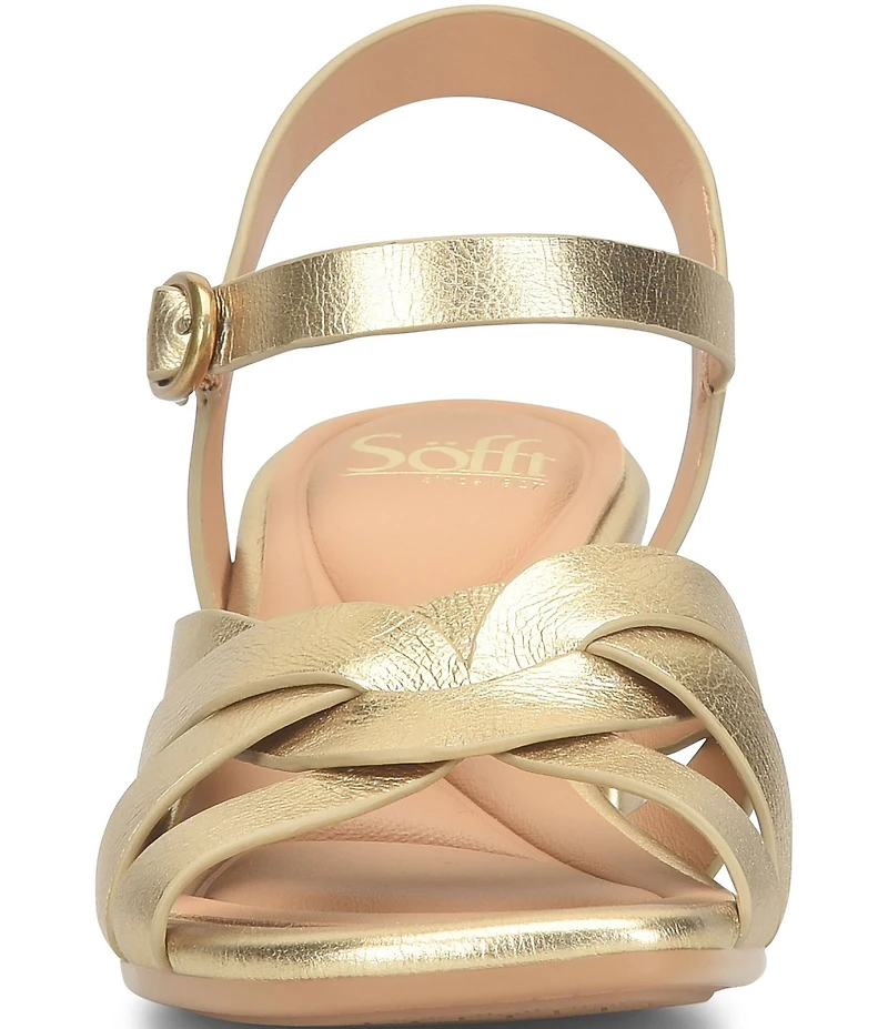 Sofft Lindsey Leather Block Heel Sandals