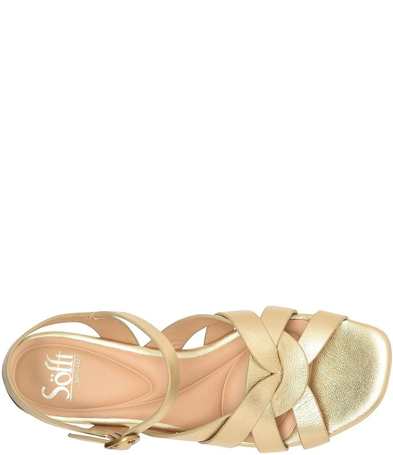 Sofft Lindsey Leather Block Heel Sandals